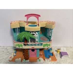 Vtg Fisher Price Sweet Streets Beach House Loving Family 2000 Fold & Carry + Acc
